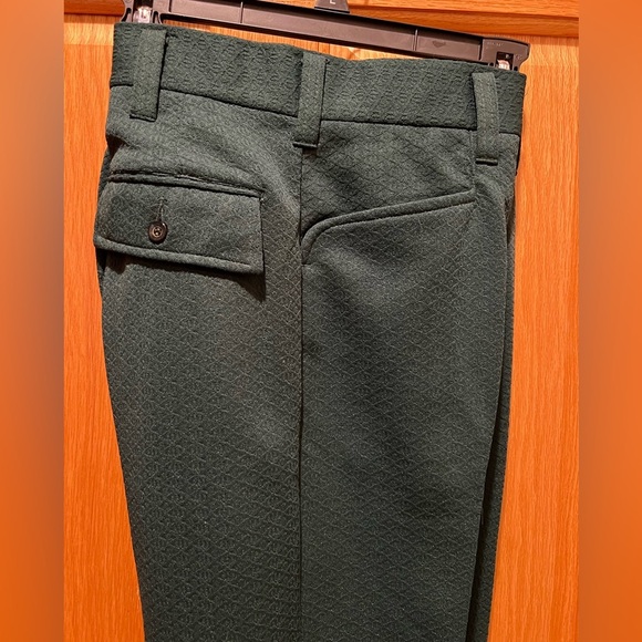 Vintage Edwards of California 100% Polyester Doubleknit Dk Green Trousers w/ Tag - Picture 5 of 12
